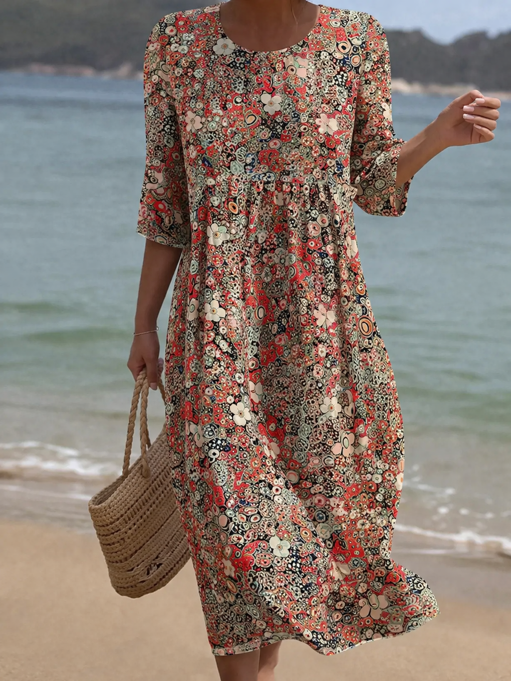 Queenie | Elegante Bloemenpatroon Jurk