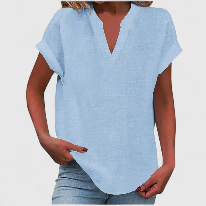 Xavinah | Comfortabele blouse met V-hals