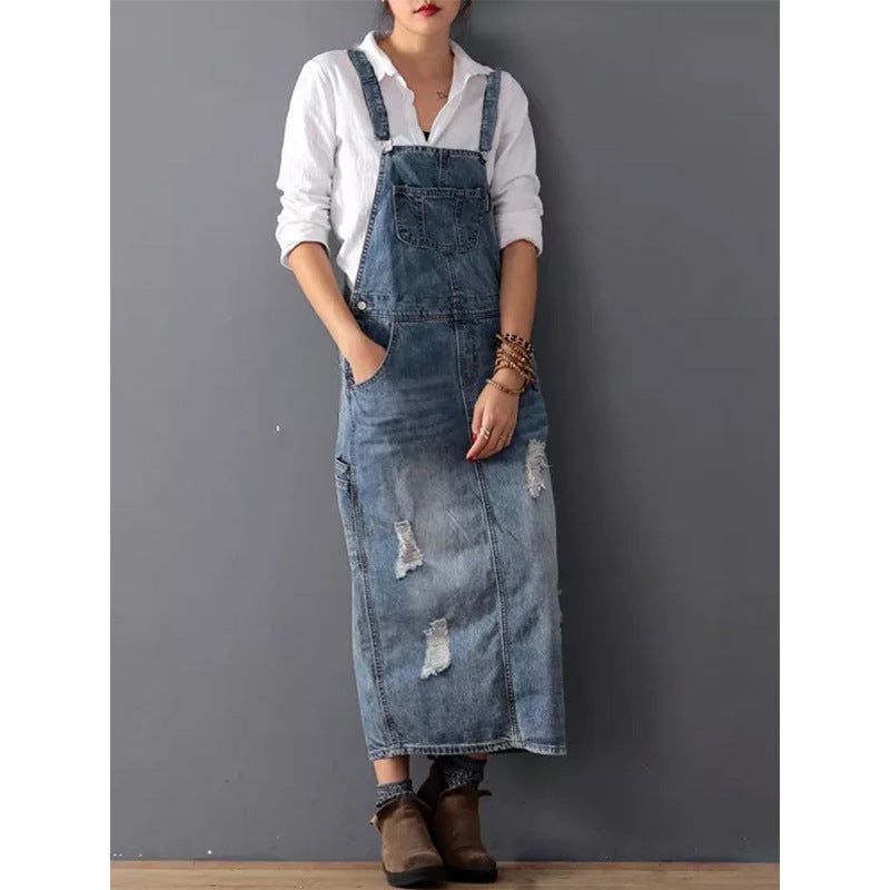Mila - Trendy Denimjurk Met Knopen En Flatterende Pasvorm