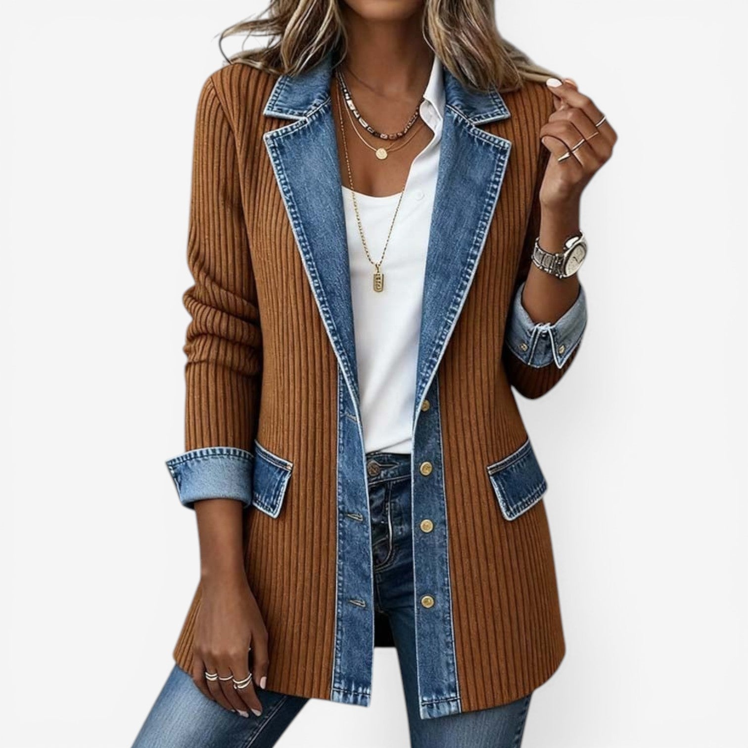 Emilia™ Denim Mix Jas