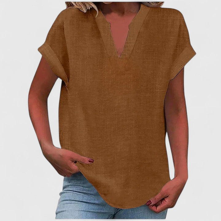 Xavinah | Comfortabele blouse met V-hals