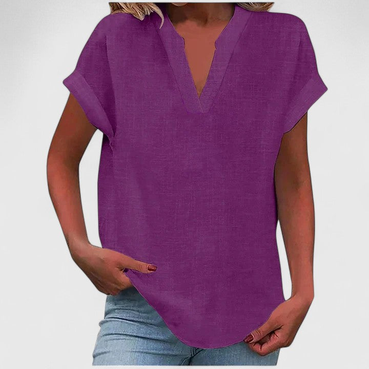 Xavinah | Comfortabele blouse met V-hals