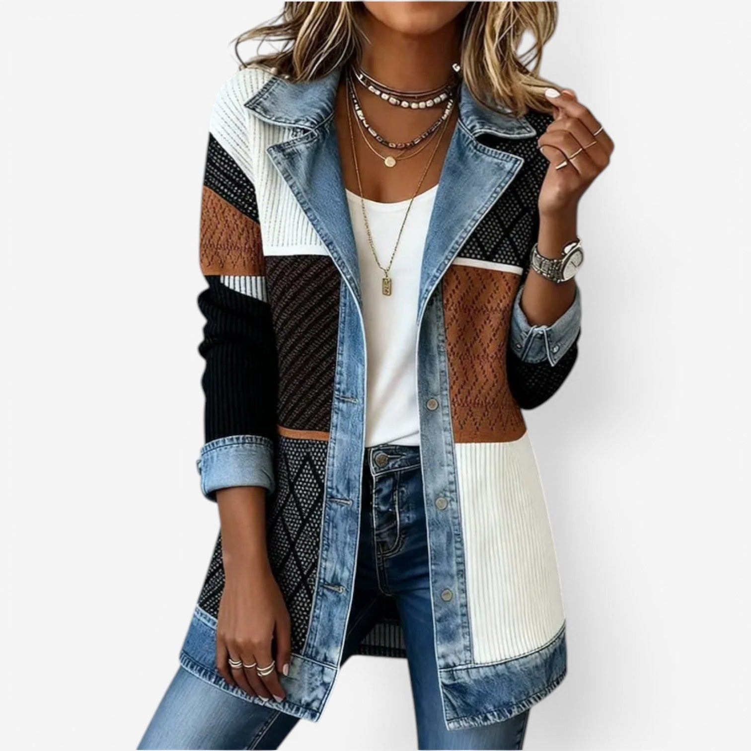 Emilia™ Denim Mix Jas
