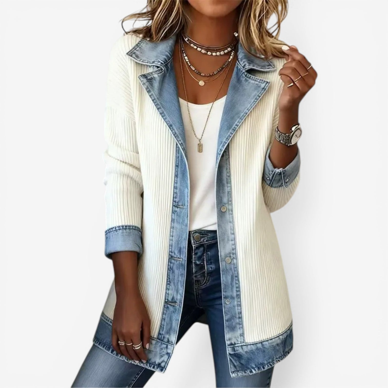 Emilia™ Denim Mix Jas
