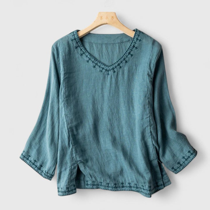 Taysia | Elegante Blouse met V-hals