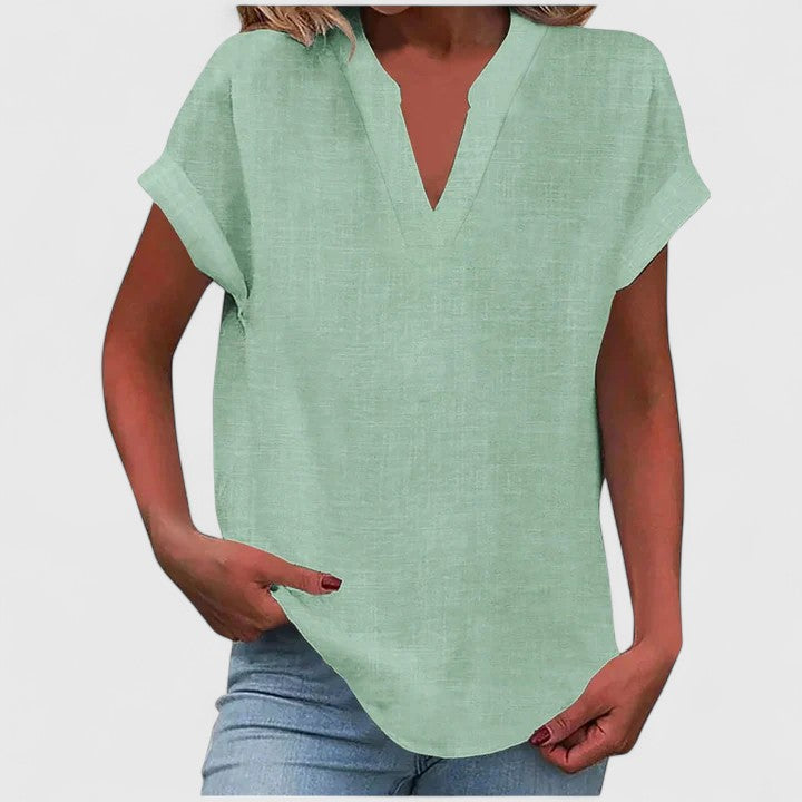 Xavinah | Comfortabele blouse met V-hals