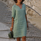 Petra - Comfortabele Linnen Zomerjurk
