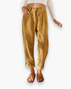 Losvallende damesbroek met hoge taille | Casual en luchtig
