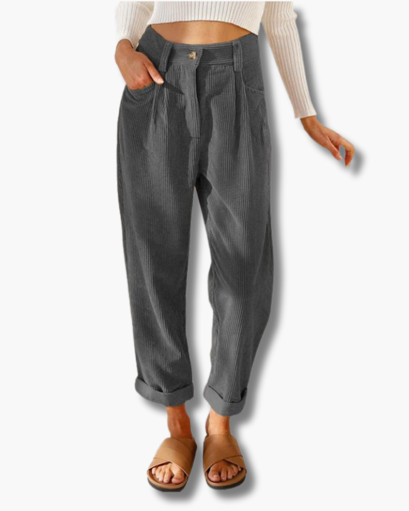 Losvallende damesbroek met hoge taille | Casual en luchtig