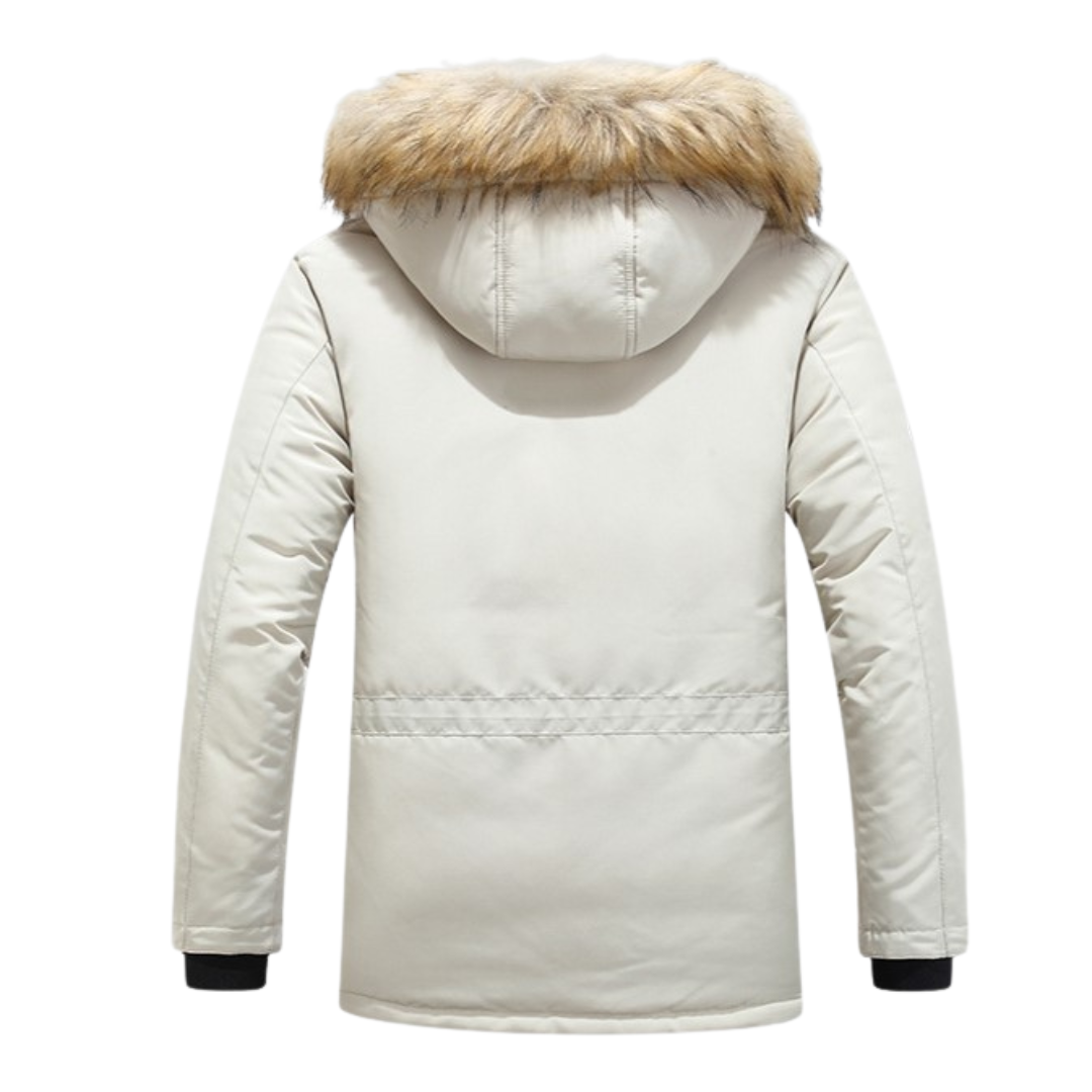 Isak - Winterjas heren met bontkraag