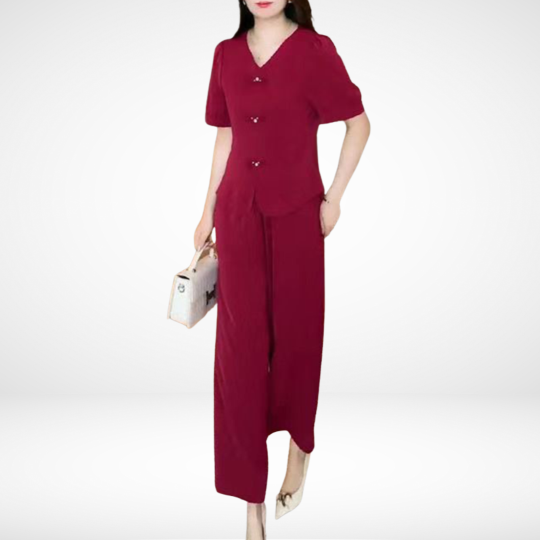 Elsie™ Elegante Korte Mouwen Twee-Delige Set