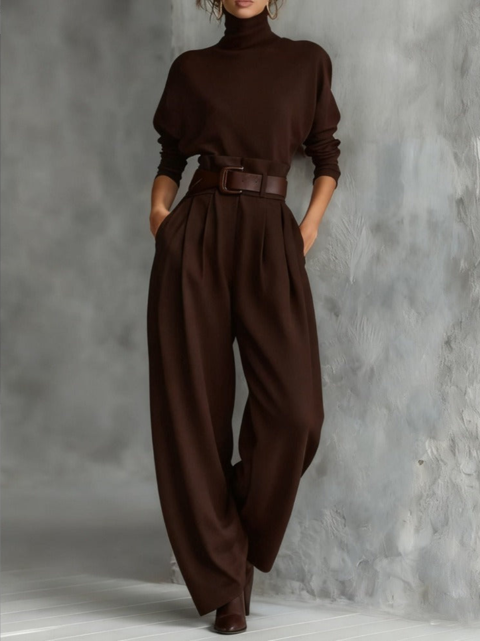 Jessica™ Elegante Top & Rechtafstaande Broek Set