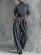 Jessica™ Elegante Top & Rechtafstaande Broek Set