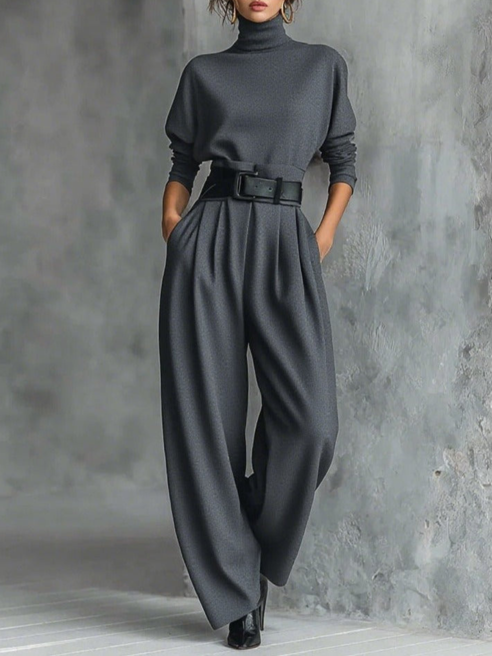 Jessica™ Elegante Top & Rechtafstaande Broek Set