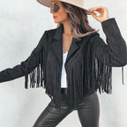 Zanda - Jas chic franjes Dames