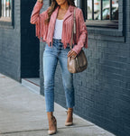 Zanda - Jas chic franjes Dames