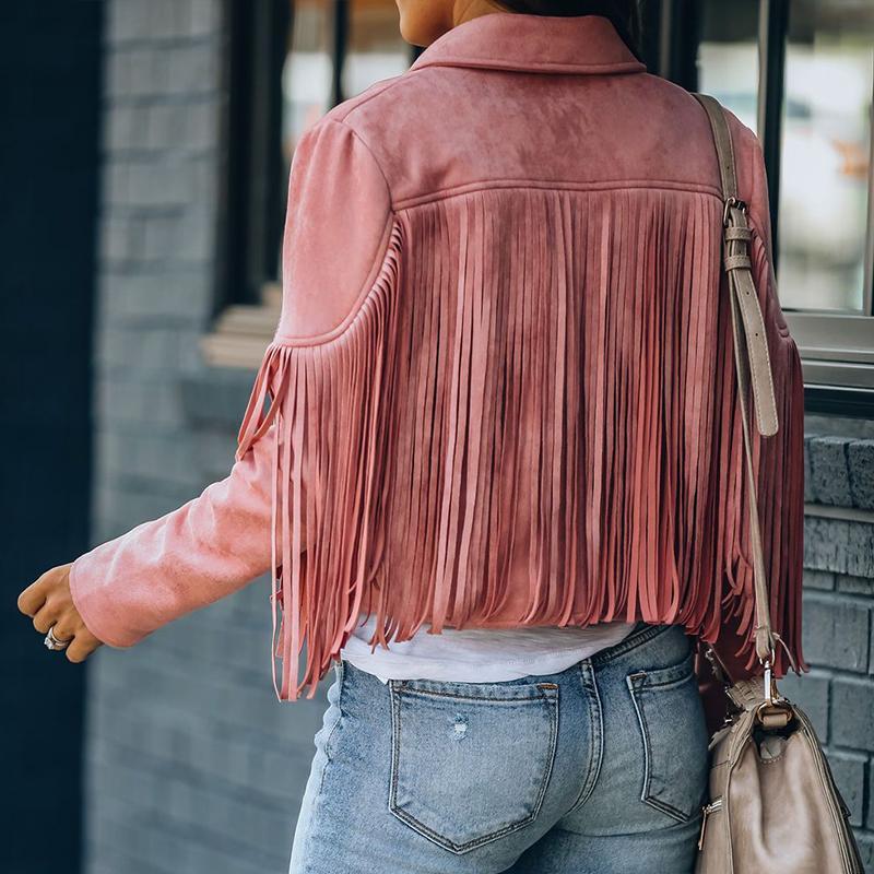 Zanda - Jas chic franjes Dames