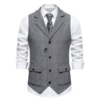 Olivier | Klassieke Visgraat Tweed Gilet