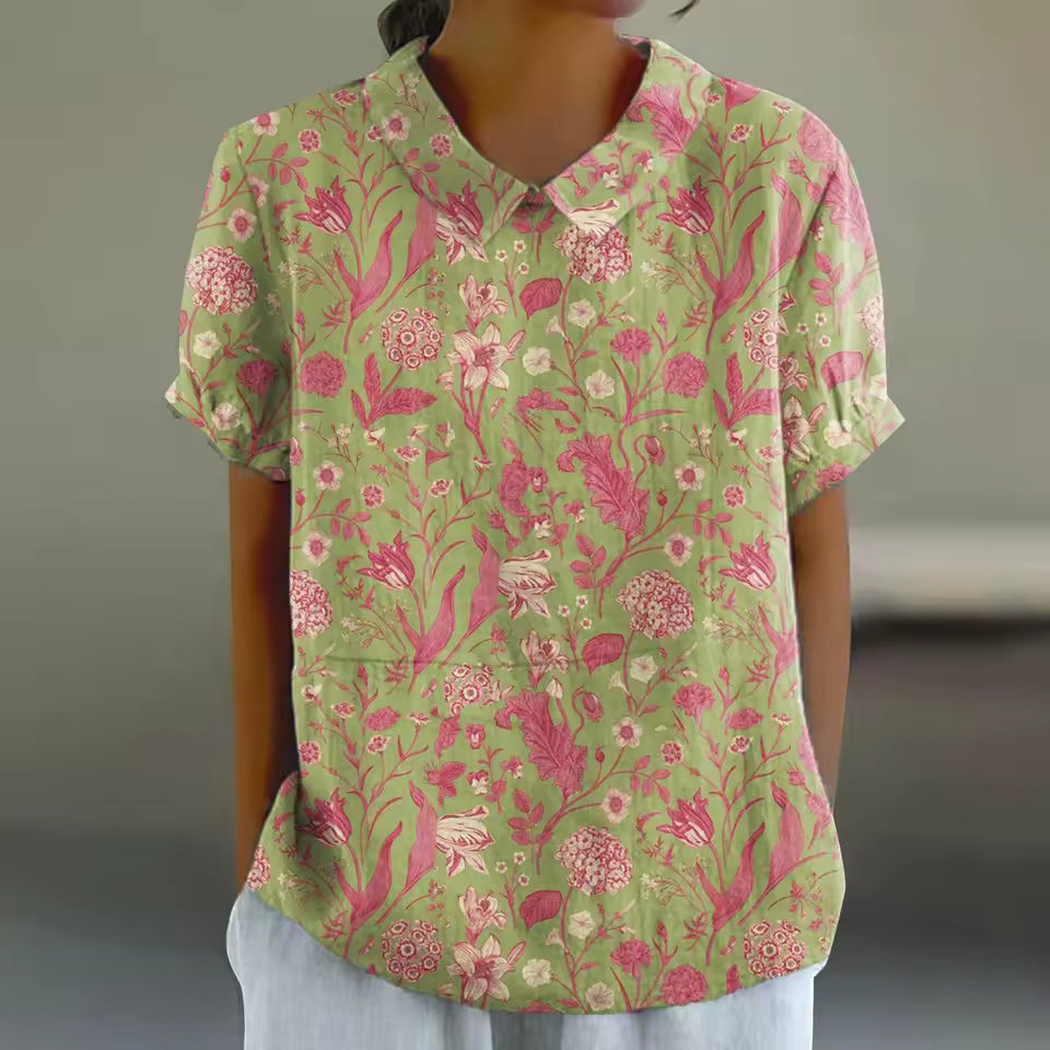 Jasmijn | Bloemen Print Blouse - Luchtig en Stijlvol