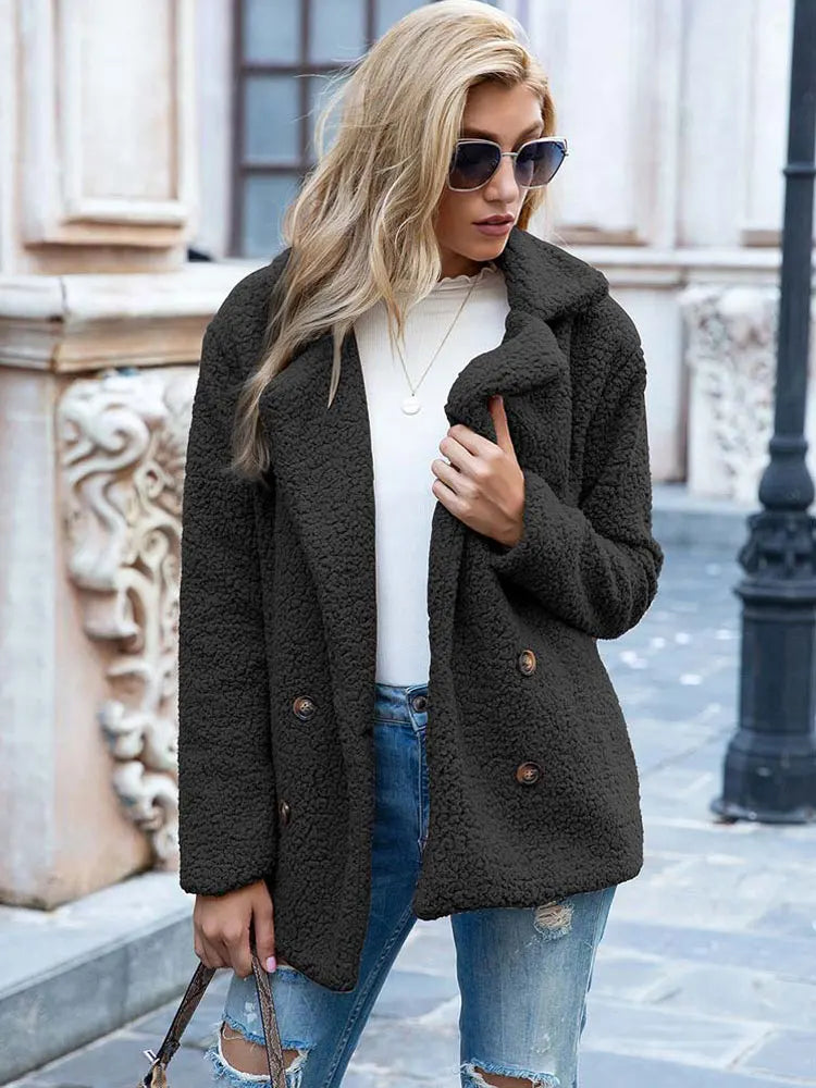 Lisa - Warme teddy jas dames