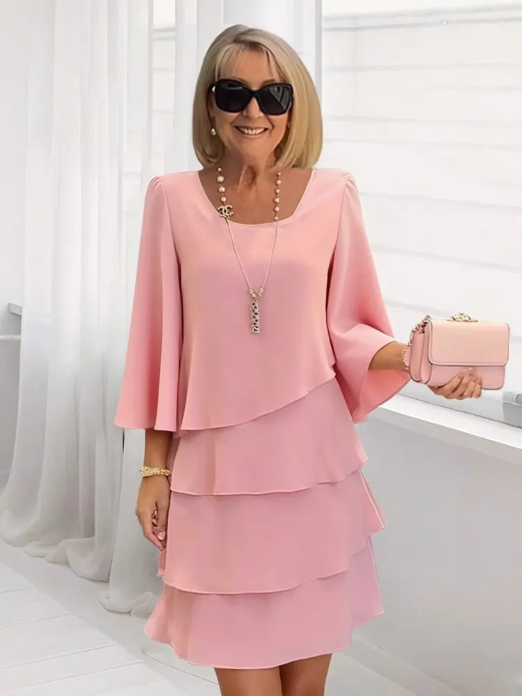 Catherine | Elegante Comfort Ruffle Jurk