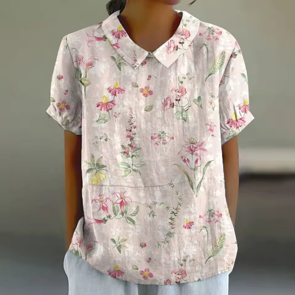 Elin | Bloemen Print Blouse - Luchtig en Stijlvol