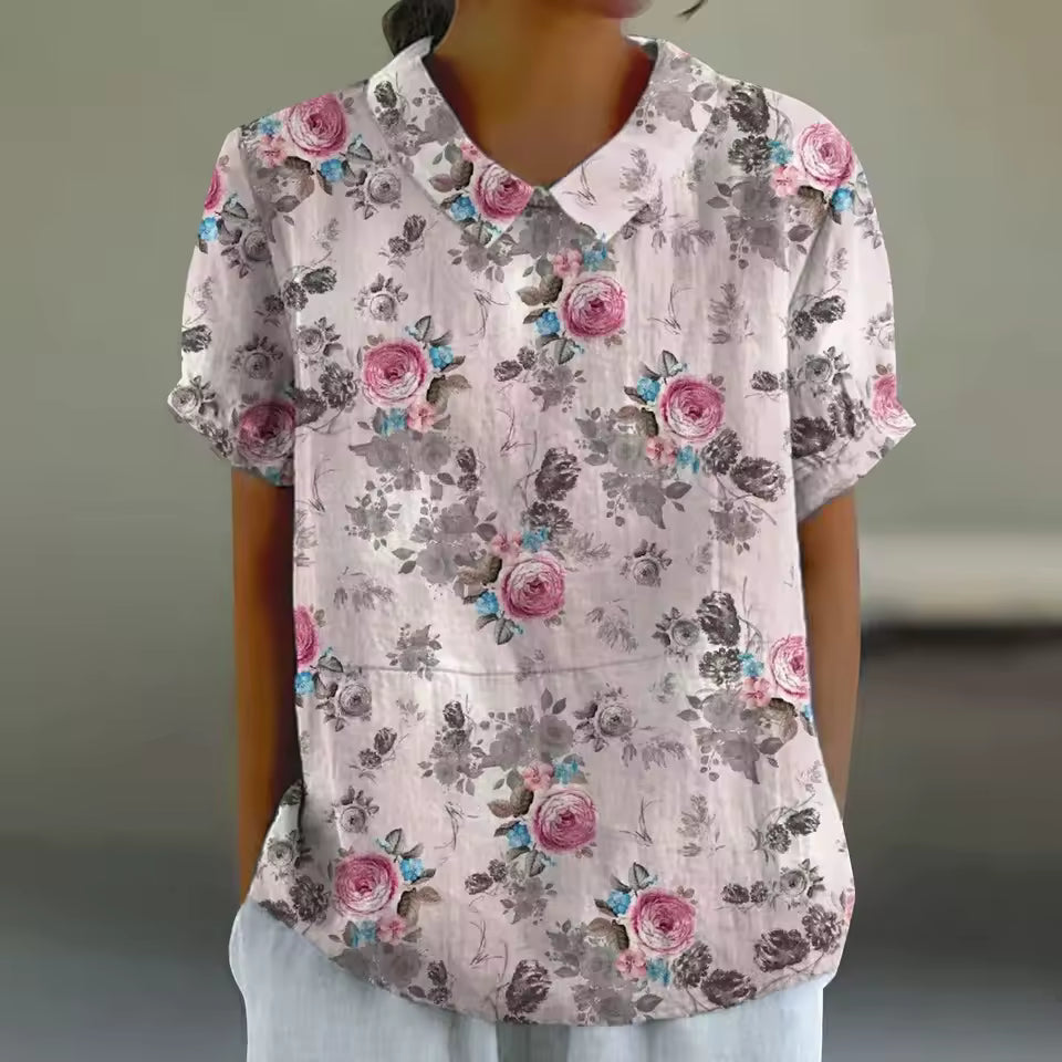 Rosa | Bloemen Print Blouse - Luchtig en Stijlvol