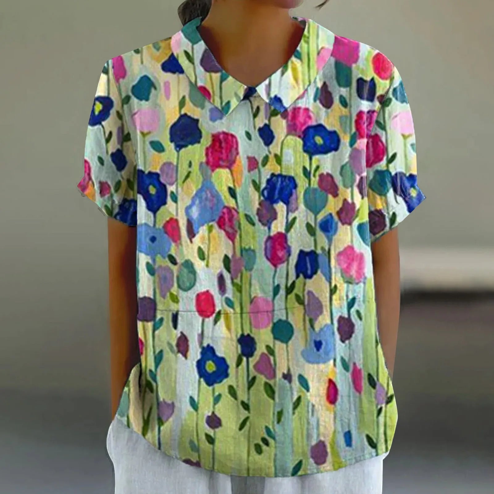 Lieke | Bloemen Print Blouse - Luchtig en Stijlvol