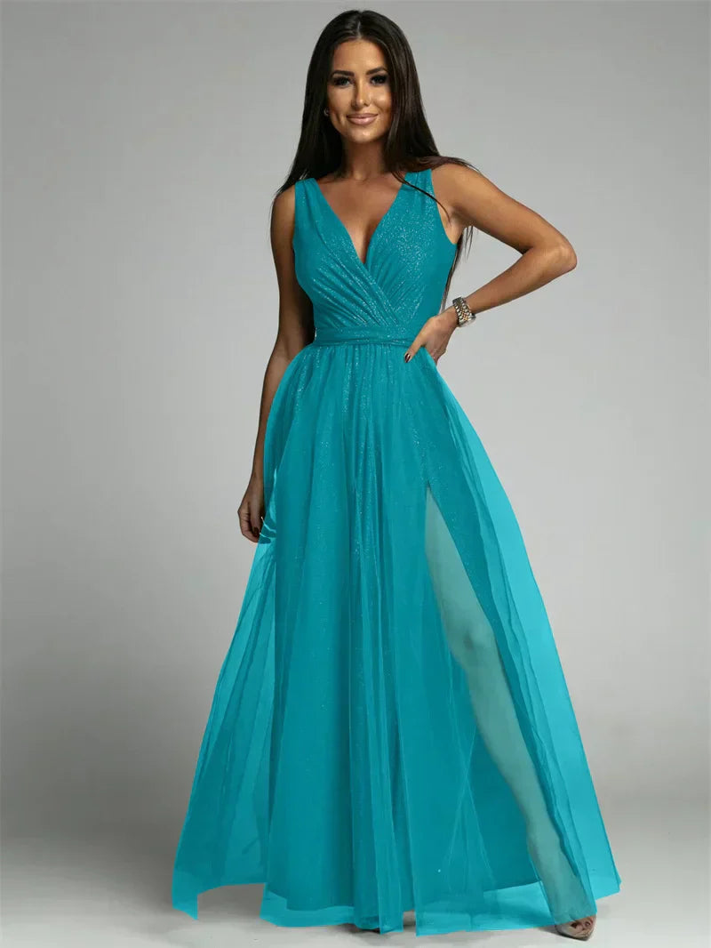 Thea - Elegante Jurk Met V-Hals
