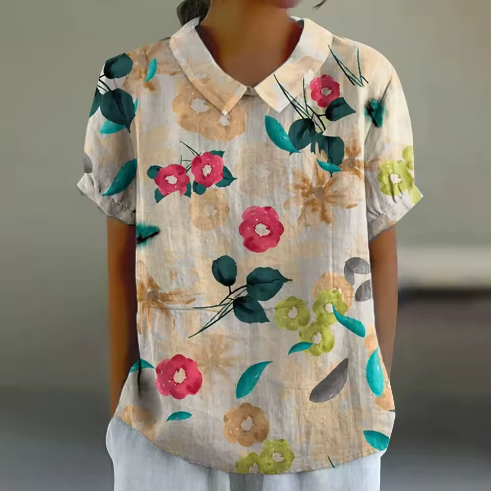 Eva | Bloemen Print Blouse - Luchtig en Stijlvol