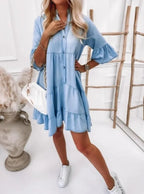 Bianca - Stijlvolle Denim Zomerjurk