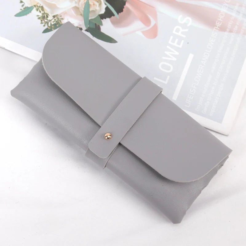 New Soft Pu Leather Thick Glasses Bag Fashion Glasses Protective Case Women Men Portable Sunglasses Boxes Eyewear Accessories