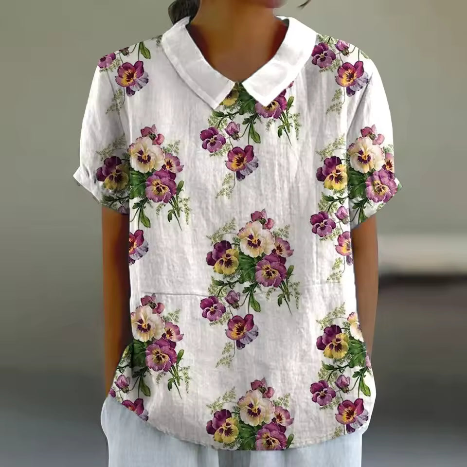 Hailey | Bloemen Print Blouse - Luchtig en Stijlvol