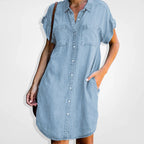Femke – Denim Jurk Met Een Klassieke En Casual Look