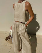 Livia – Maxi-Jurk Met Een V-Hals En Elegante Details, Van Zacht Katoen