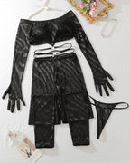 Mira™ | Sensuele Lingerieset met Lange Mouwen & Slip