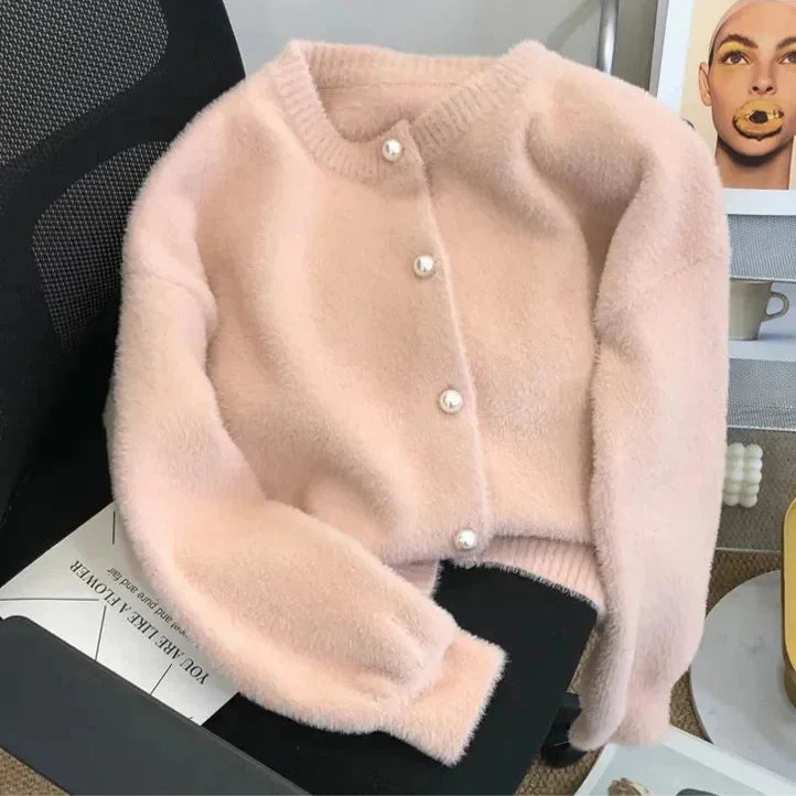 Emma - Dames Vest Fluweel Met Parelknoppen