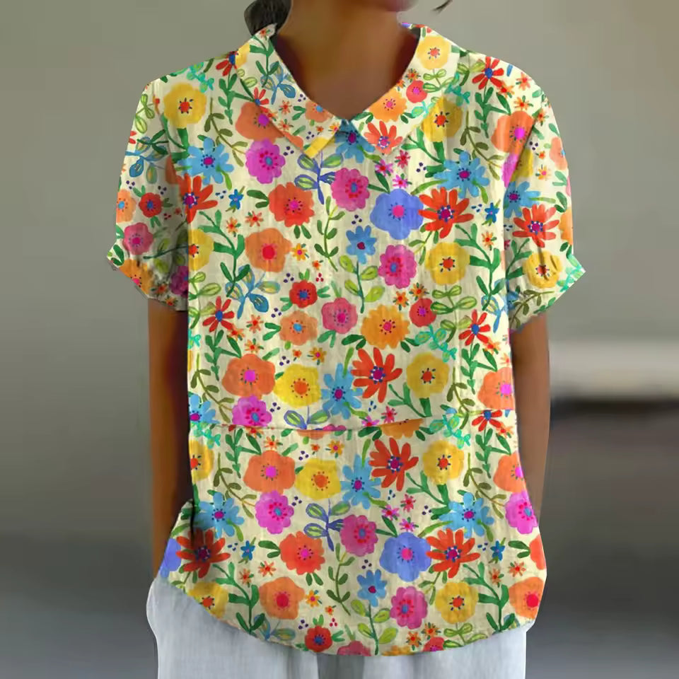 Cato | Bloemen Print Blouse - Luchtig en Stijlvol
