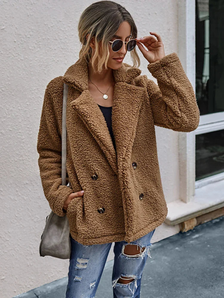 Lisa - Warme teddy jas dames