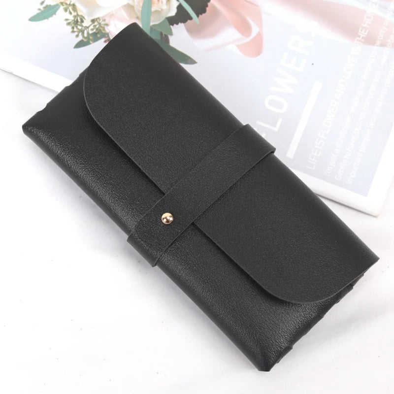New Soft Pu Leather Thick Glasses Bag Fashion Glasses Protective Case Women Men Portable Sunglasses Boxes Eyewear Accessories
