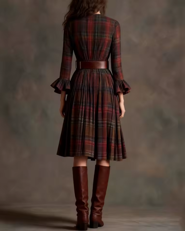 Florence| Geknoopte Midi-jurk