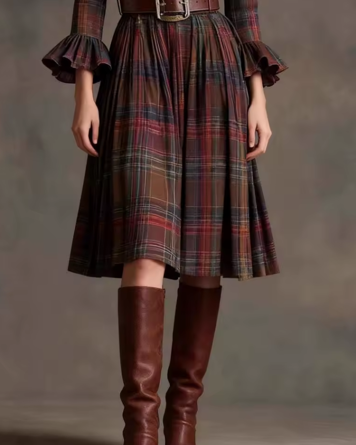 Florence| Geknoopte Midi-jurk