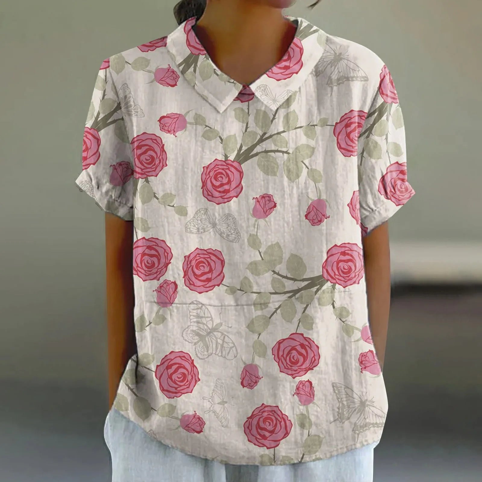 Anna | Bloemen Print Blouse - Luchtig en Stijlvol
