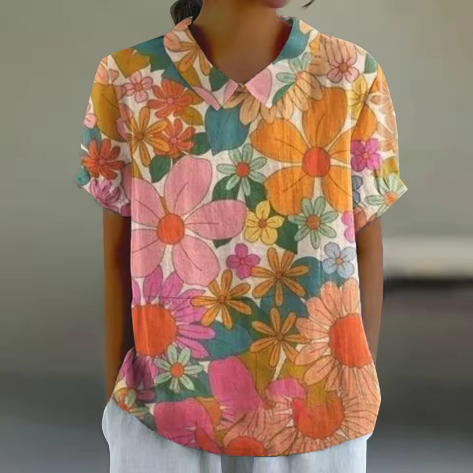 Feline | Bloemen Print Blouse - Luchtig en Stijlvol
