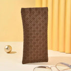 Portable Squeeze Top Sunglass Case - Leather Soft Sunglasses Case Easy To Use Eyeglasses Case Pouch