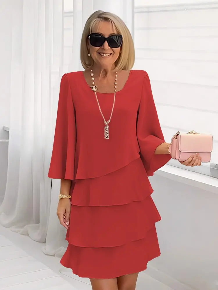 Catherine | Elegante Comfort Ruffle Jurk