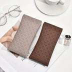 Portable Squeeze Top Sunglass Case - Leather Soft Sunglasses Case Easy To Use Eyeglasses Case Pouch