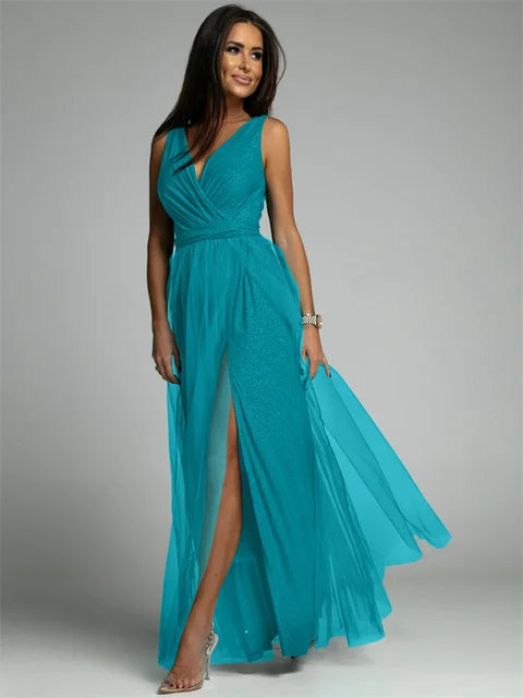 Thea - Elegante Jurk Met V-Hals