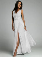 Thea - Elegante Jurk Met V-Hals