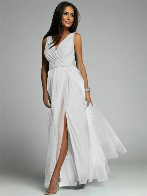 Thea - Elegante Jurk Met V-Hals